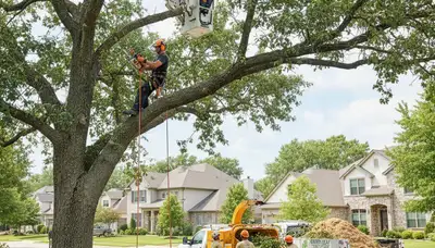 Arborist performing professional tree pruning in Philadelphia, PA for healthy residential trees