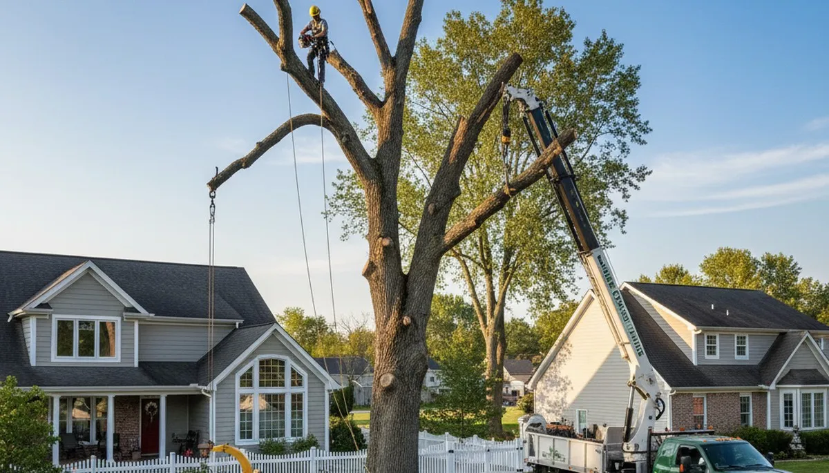 Certified arborist performing tree removal in Philadelphia, PA for Chop Chop Tree service