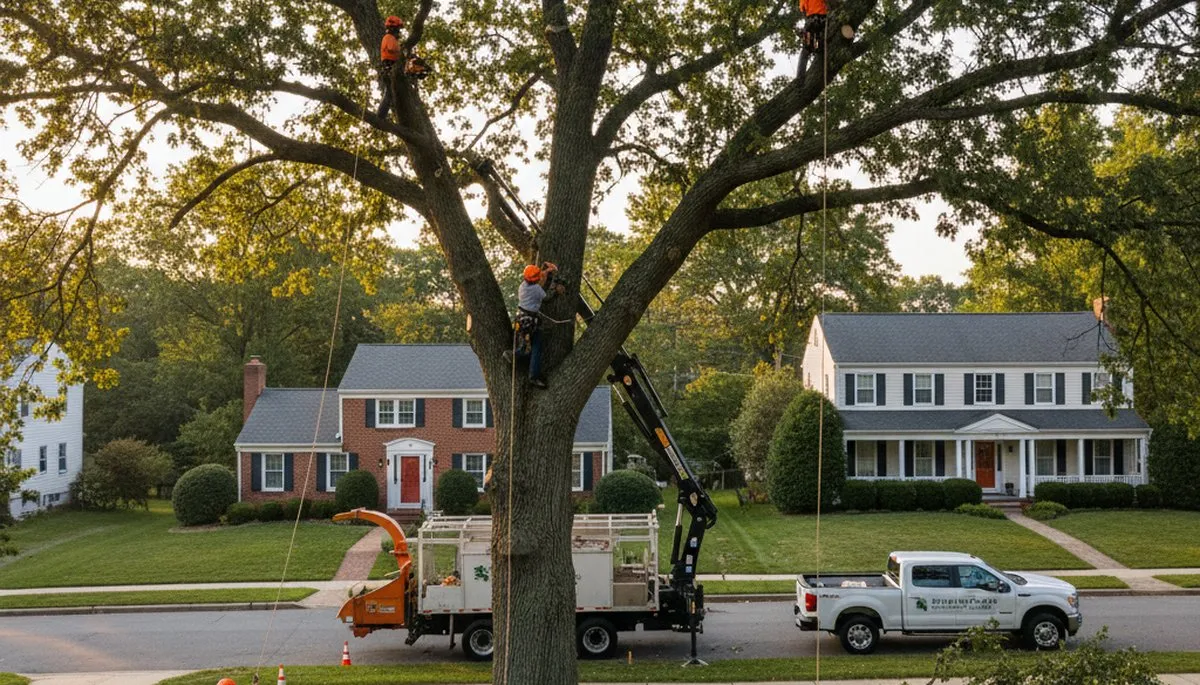 Professional tree removal service in Philadelphia PA safely clearing large trees