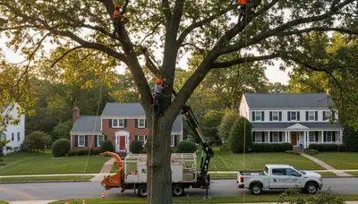 Professional tree removal service in Philadelphia PA safely clearing large trees