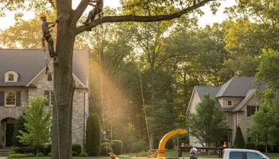 Professional tree removal service in Philadelphia PA safely clearing large trees