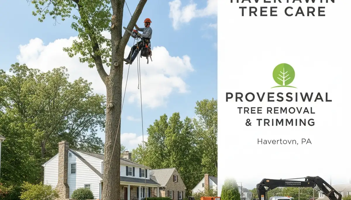 Professional tree removal service in Philadelphia PA safely clearing large oak trees