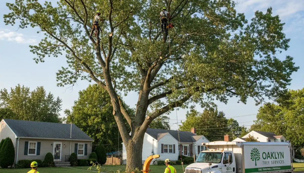 Professional tree removal service team working in Philadelphia, PA
